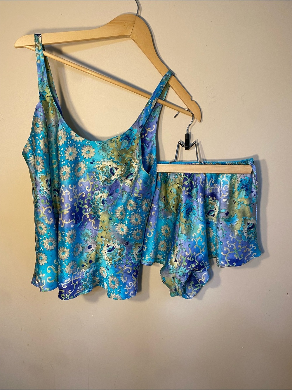 Vintage 100% Silk Victoria’s Secret Cami and Short Set